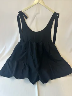 Black Tie-Shoulder SHEIN Women’s Size Large Brand New Black Lightweight Romper thumbnail 1