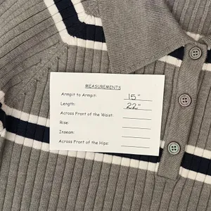BOHME Striped Polo Henley Sweater Gray Navy Blue White Buttons Pullover Large thumbnail 12