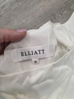 Elliatt White Asymmetrical Hem Cocktail Dress Medium wedding bridal sexy thumbnail 5