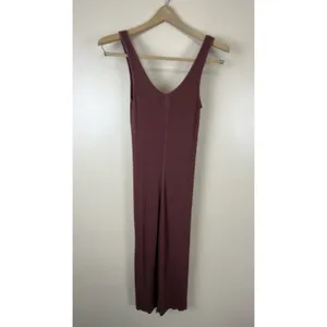Enza Costa Women’s Ribbed Midi Dress Bodycon, Size S, Color Brown thumbnail 7