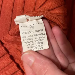Orange Ribbed Cropped Tank Top Size M thumbnail 3
