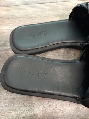 Splendid Black Paige Woven Slide Sandals 7.5 thumbnail 2