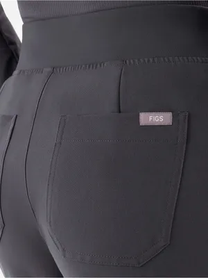 Figs Livingston High-Rise Straight-Leg Scrub Pant Charcoal Gray thumbnail 9