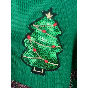 Women's Forever 21 Christmas Sweater Green/Red Size S. Ugly Christmas thumbnail 4