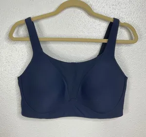 Lululemon‎ Run Times Bra Navy Blue High Impact Sports Bra 38DD thumbnail 1