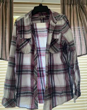 Lincoln Outfitters Victory Outfitters White Long Sleeve Button Down Plaid Flannel thumbnail 1