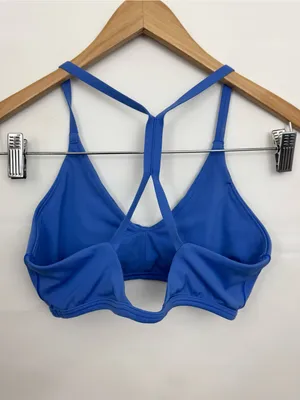 American Eagle OFFLINE By Aerie Real Me Keyhole Sports Bra Blue Small thumbnail 6