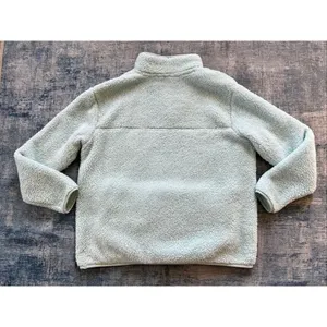 Eddie Bauer Light Aqua Blue Fleece 1/4 Snap Mock Neck Pullover Women's XL thumbnail 2