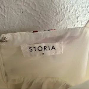 Storia Floral Babydoll Strapless Dress Sz Medium Romantic Coquette thumbnail 6