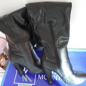Womens Faux Leather Snake Skin 4" Heel Boots 5.5M thumbnail 3