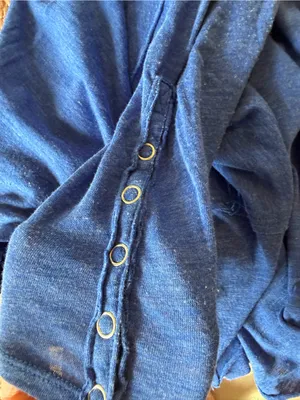 We The Free Blue Long‎ Sleeve Scoop Neck Snap Sleeve Tee XS thumbnail 3