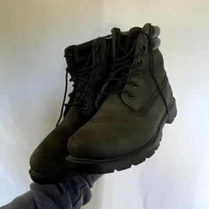 Timberland‎ Ortholite dark gray suade boots primaloft women's size 7 lace up thumbnail 3