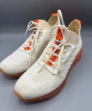 Steve Madden Cello‎ White Orange Knit Sneakers Wedge Sole Womens Size 9 M thumbnail 1