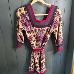 Free People Multicolor Patterned Belted Sweater | Size Medium thumbnail 3