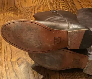 FRYE Brown Leather Mid Calf Campus Low Heel Smooth Shaft Western Boots Sz 9 thumbnail 11