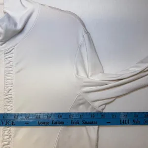 Tail Womens White Ruched Full Zip Mock Neck Golf Tennis Active Jacket‎ Size M thumbnail 4