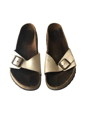 Birkenstock Madrid Slide Sandals White 40 Women's Size 9 thumbnail 2