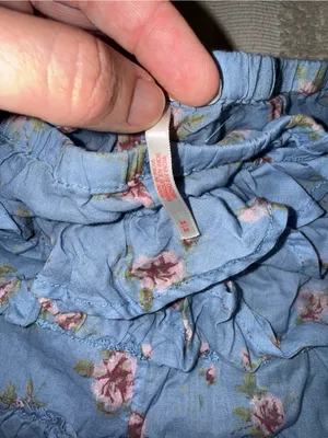 Free People Ruffle Up Bloomer Blue Floral Tiered Ruffle Shorts Mens Size M thumbnail 6