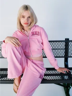Madhappy x Gap Pink Cropped Zip Hoodie & Jogger Set - Women thumbnail 1