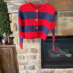 English Factory Striped Knit Cardigan thumbnail 2