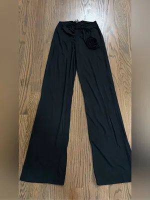 I am Gia black high waisted ruched pants thumbnail 3