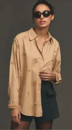 Anthropologie Mauve Top thumbnail 1