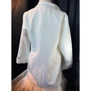 Apt. 9 Womens White Open Front Shawl Collar Blazer 3/4 Sleeve Size Medium thumbnail 4