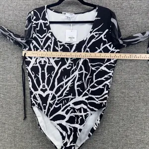 Ala‎ von Auersperg Body Suit XL Moon Coral Sheer Nylon Coastal Print Resort Luxe thumbnail 5