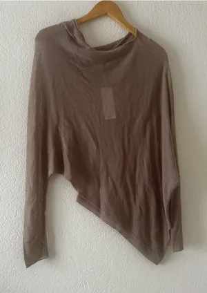 Eileen Fisher Signature Merino Asymmetrical Poncho thumbnail 1