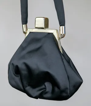 Vintage 50s Black Coin Purse Evening Bag thumbnail 1