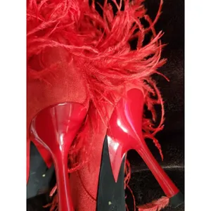 Jeffrey Campbell Shake-Ya Feather Over the Knee Boot (Women) Size 5.5 thumbnail 6