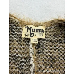 Show Me Your Mumu Mellow Cozi Cardi Golden Ears Leopard Fuzzy Cardigan Medium thumbnail 7