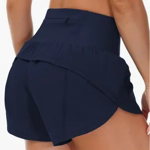 THE GYM PEOPLE High Waisted Running Shorts Navy Blue Size M New With Tag thumbnail 3