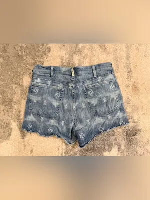 Ariat Blue Tribal-Print Denim Cutoff Shorts thumbnail 2