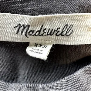 Madewell Organic Cotton Crewneck Tank Midi Dress Side Slit Cotton Gray XXS thumbnail 3