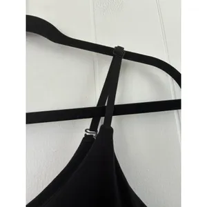 Athleta Womens Black V-Neck Tiered Midi Dress Adjustable Straps Size M thumbnail 5