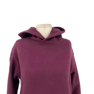 Aritzia Tna Cozy Fleece Perfect‎ Hoodie Sweatshirt Pullover Dark Purple Size XXS thumbnail 2