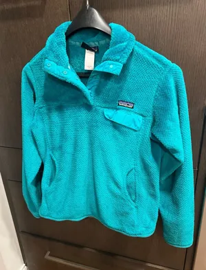 Patagonia‎ ReTool Snap-T Pullover Fleece Sweater size medium Teal Green thumbnail 1