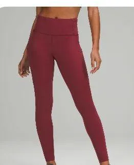 Size 0 maroon Lululemon leggings thumbnail 1