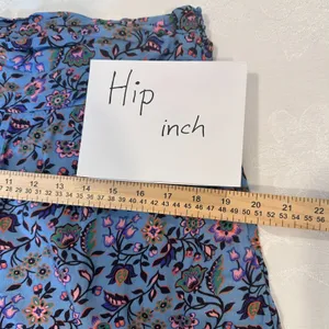 Boden Size-8/UK-12 Blue Ruched Waistband‎ Shorts Dusty Oriental Meadow thumbnail 5