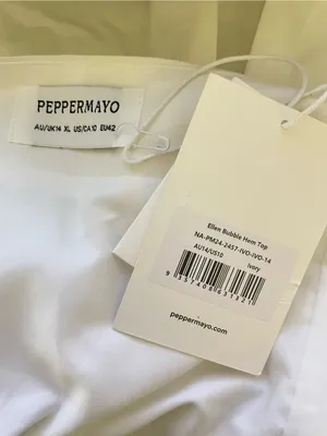 Peppermayo Ellen Bubble Hem Top in Ivory Size US 10 thumbnail 3