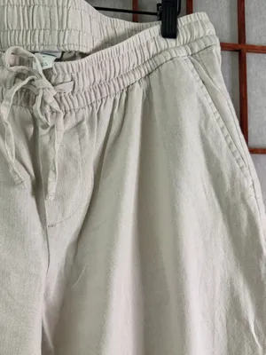 Old Navy Linen Pants Blend Wide-Leg Pull-On thumbnail 3