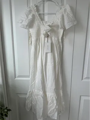 Cleobella Ashlyn Midi Dress NWT Ivory XS thumbnail 4
