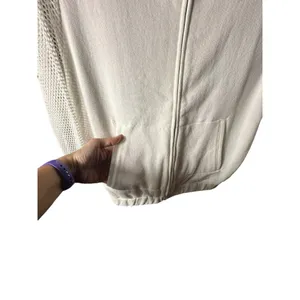 Drifter Jacket Size Women’s‎ L White Full Zip With Fishnet Sleeves EUC #G3-5 thumbnail 7
