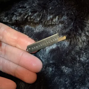 Armani Exchange Reversible Faux Fur Vest Black Full Zip Pockets Small Luxury thumbnail 6