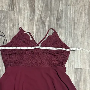 Lulu's burgundy Lace Maxi Dress thumbnail 9