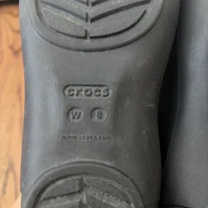 CROCS Womens Kelli Ballet Flat Size 8 Black Rubber Slip On Shoe Casual Cutouts thumbnail 6