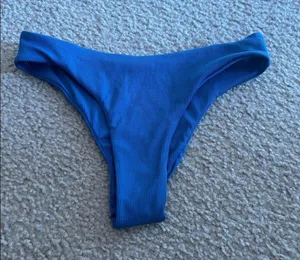 Woman beachwear small bottom swimsuit blue thumbnail 1