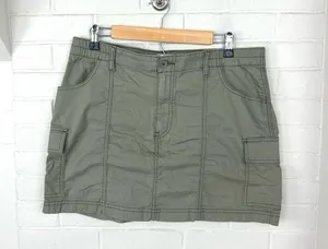 NWT Hollister Green Cargo Utility High Rise Mini Skirt Size L thumbnail 3