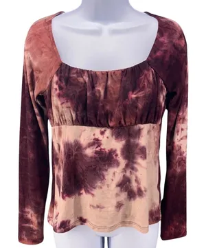 Derek Heart Baby Doll‎ Top Medium Wine thumbnail 1